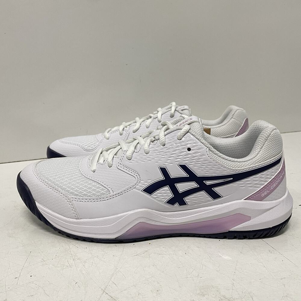 Asics Gel-Dedicate 8 Sneaker Womens 9.5 White Tennis Shoes 1042A237 Sneakers